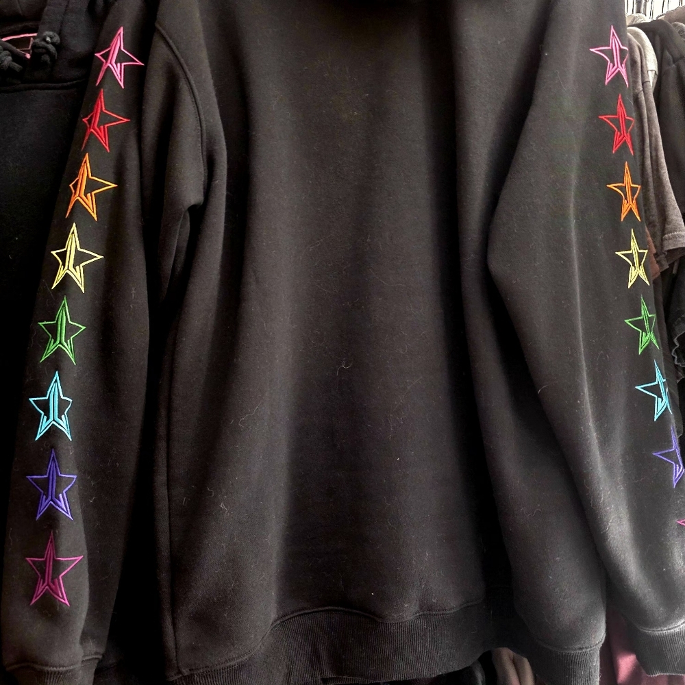 Jeffree Star Cosmetics Rainbow Embroidered Limited Edition Hoodie - Picture 3 of 4
